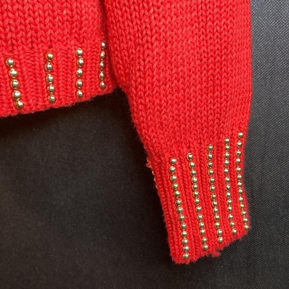 Vintage 80’s red Marmie West sweater. D113 Ramie/cotton Has not been laundered. - Picture 3 of 6